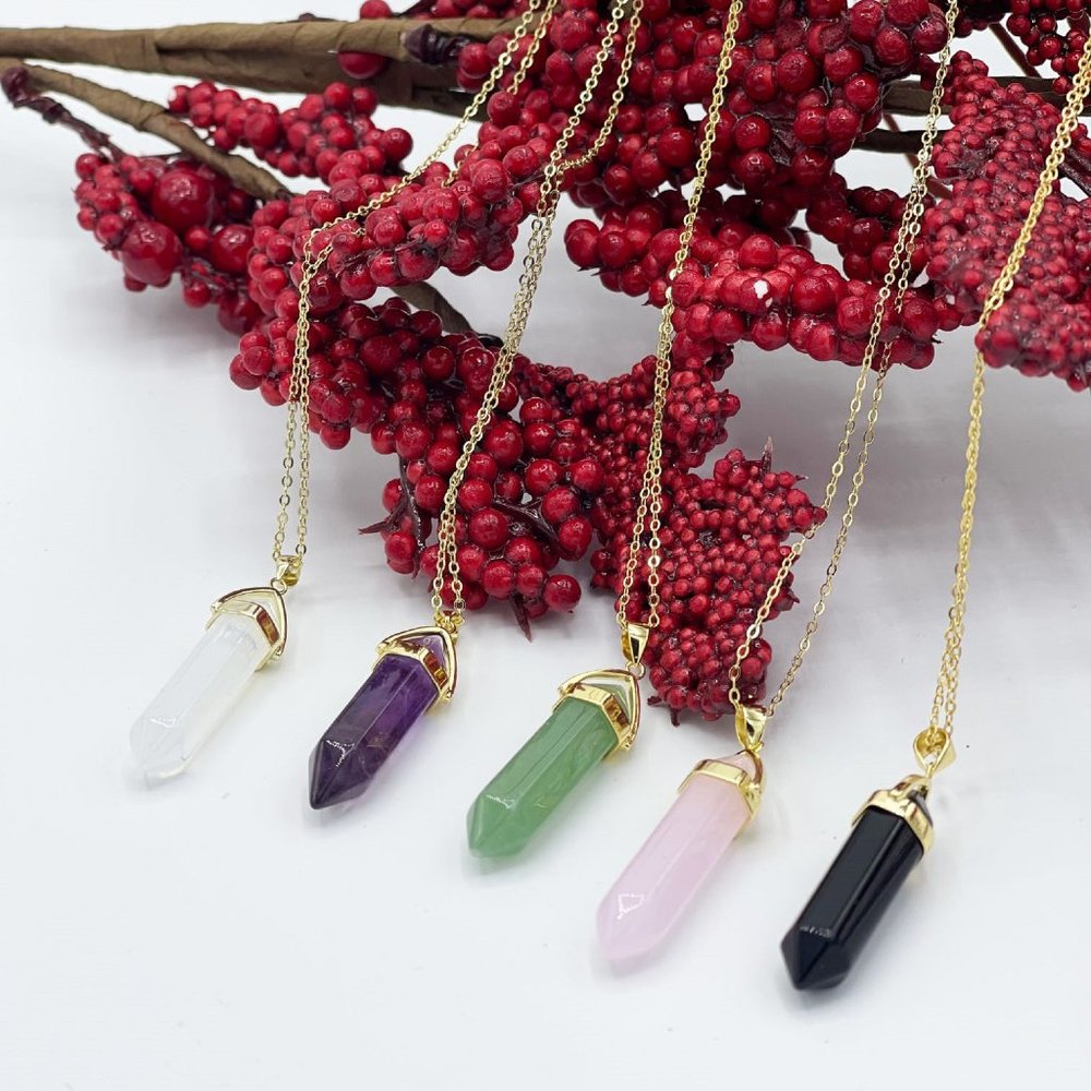 Point Quartz Pendant Necklace
